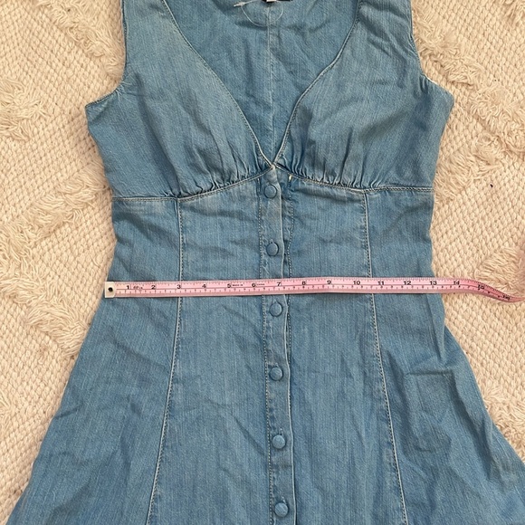 New Reformation Sebastian Denim Midi Dress - Picture 8 of 9